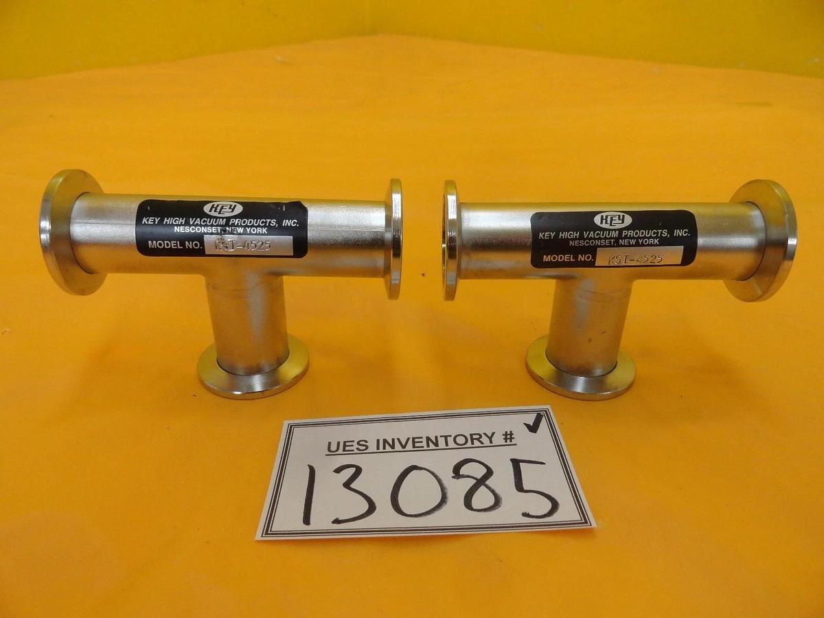 Used Key High Vacuum Products KST-4525 Vacuum Tee NW25 Stainless Steel Lot of 2 Used