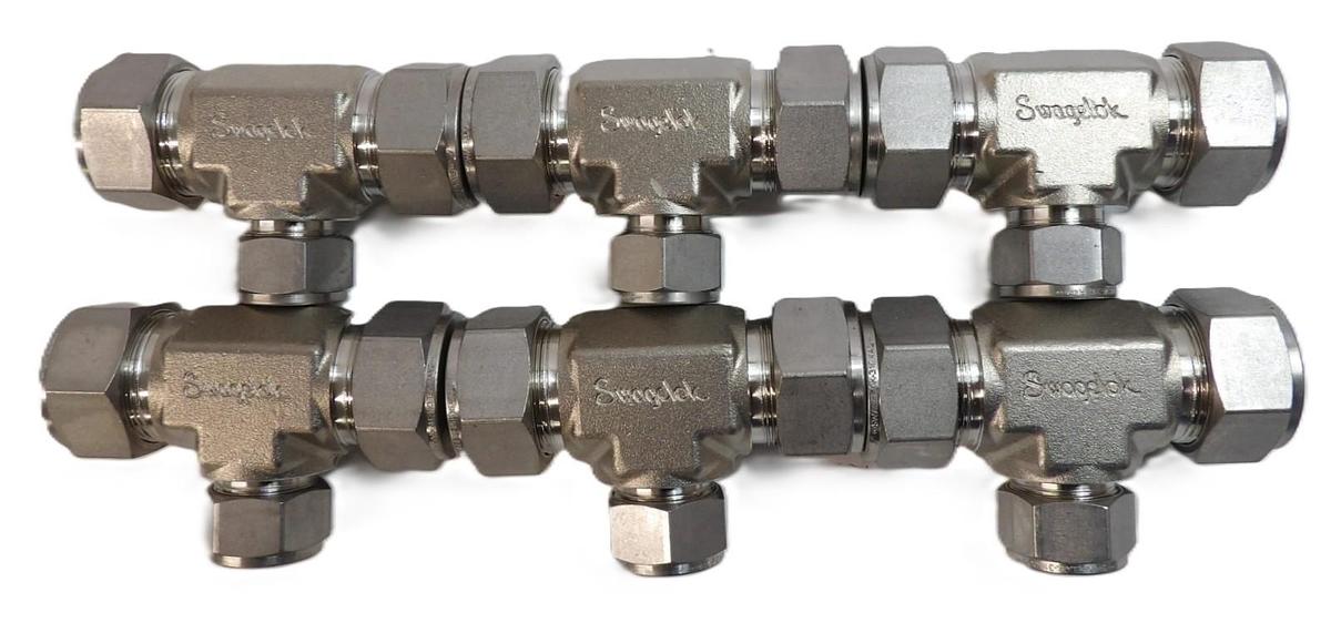 Swagelok SS-1610-3-16-12 Card Pipe Joint Lot of 6 New