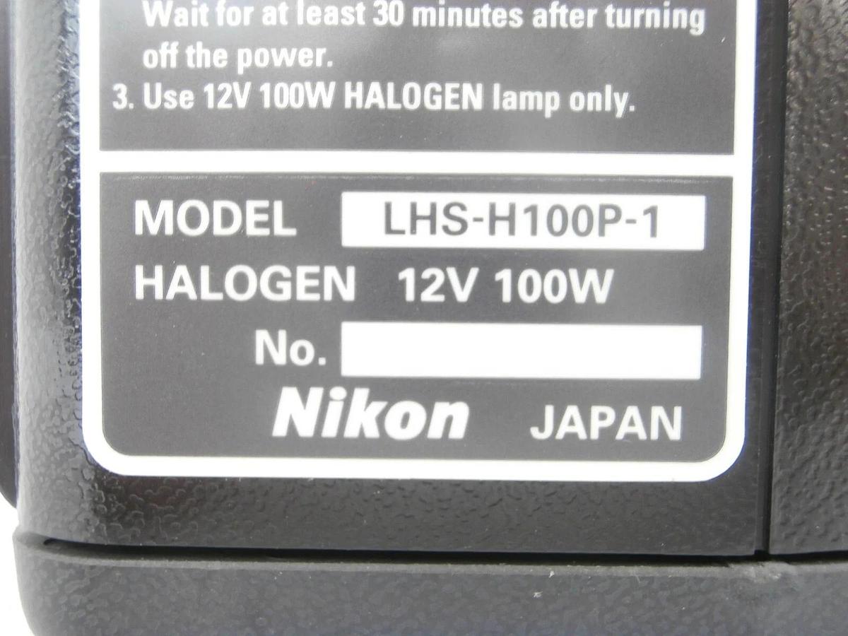 Used Nikon LHS-H100P-1 100w Halogen Lamp House MGE15203/AL11-0 NSR Working Surplus