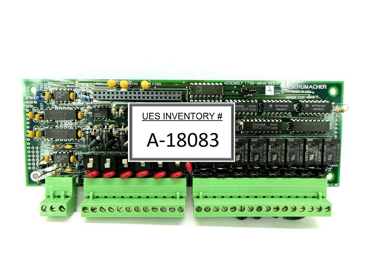 Used Schumacher 1730-0048 Interface Relay Switch Board PCB Working Surplus