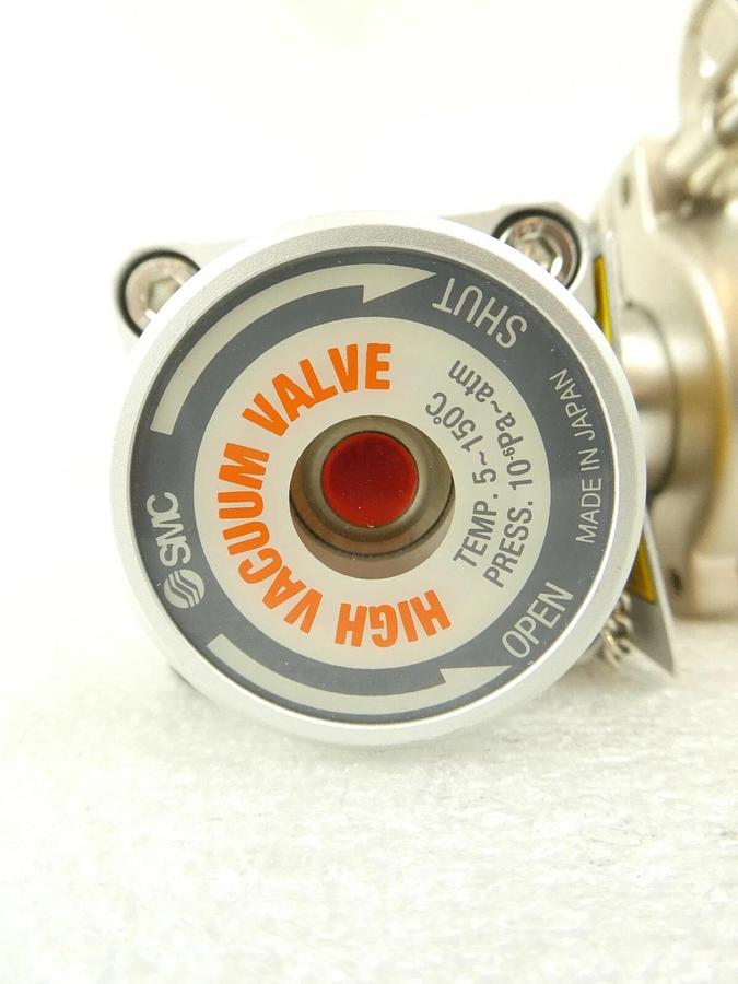 Used SMC XLH-25 High Vacuum Angle Valve Lot of 2 TEL Tokyo Electron Trias Working