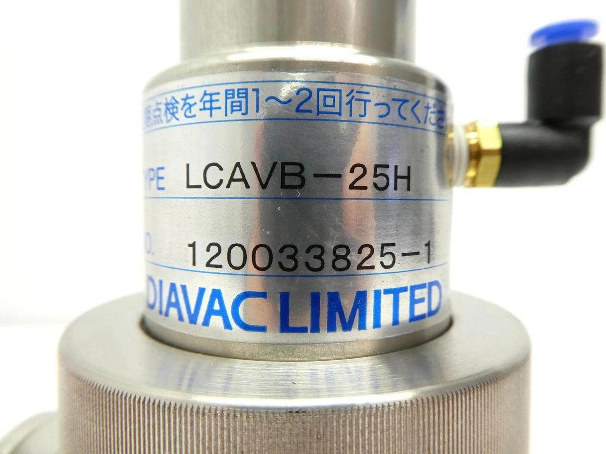 Used Diavac Limited LCAVB-25H Pneumatic Right Angle Valve Working Surplus
