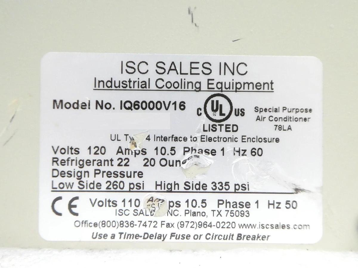 Used ICE Qube IQ6000V16 Closed-loop Thermal Management System Air Conditioner Surplus