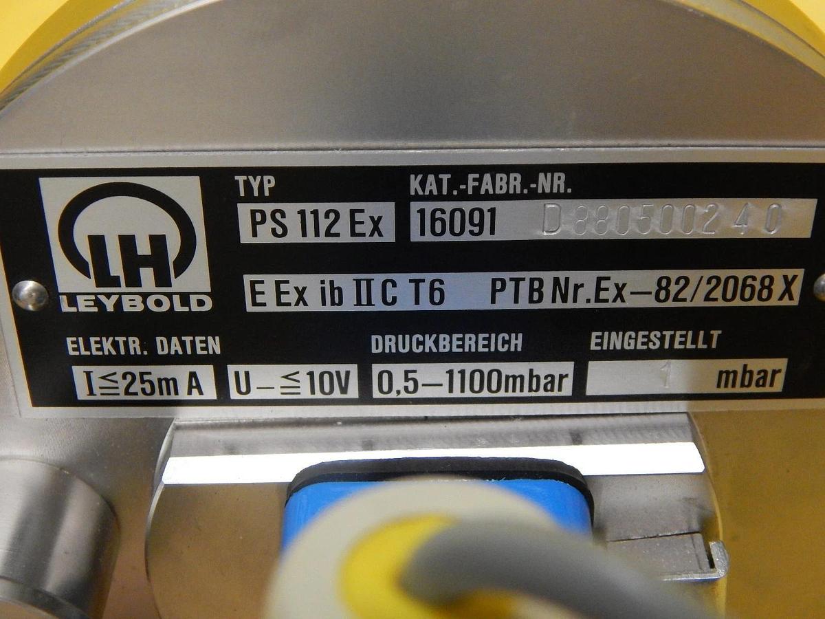 Used Leybold 160 91 Pressure Switch PS 112 Ex E Ex ib II C T6 Used Working