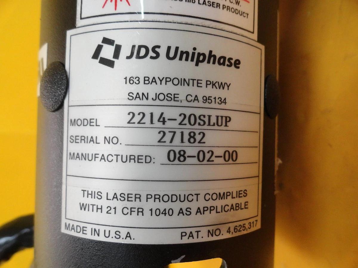 Used JDS Uniphase 2214-20SLUP Laser System 2114P-20SLUP KLA-Tencor 5107 Working