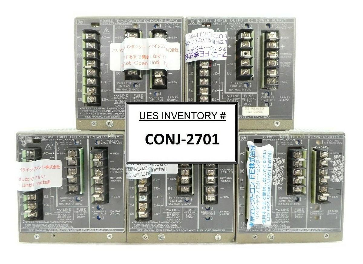 Used HP Hewlett-Packard 63315E Triple Output Power Supply JB4010034 Lot of 5 Working