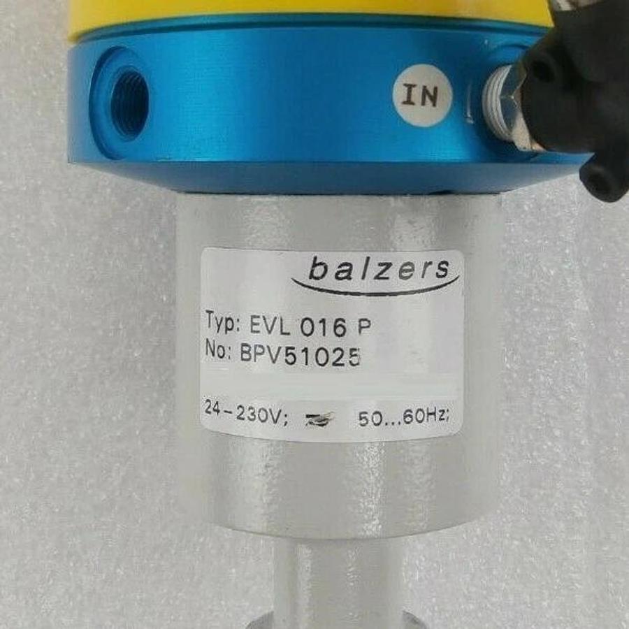 Used Balzers BPV51025 Right Angle Vacuum Isolation Valve EVL 016 P Working Surplus