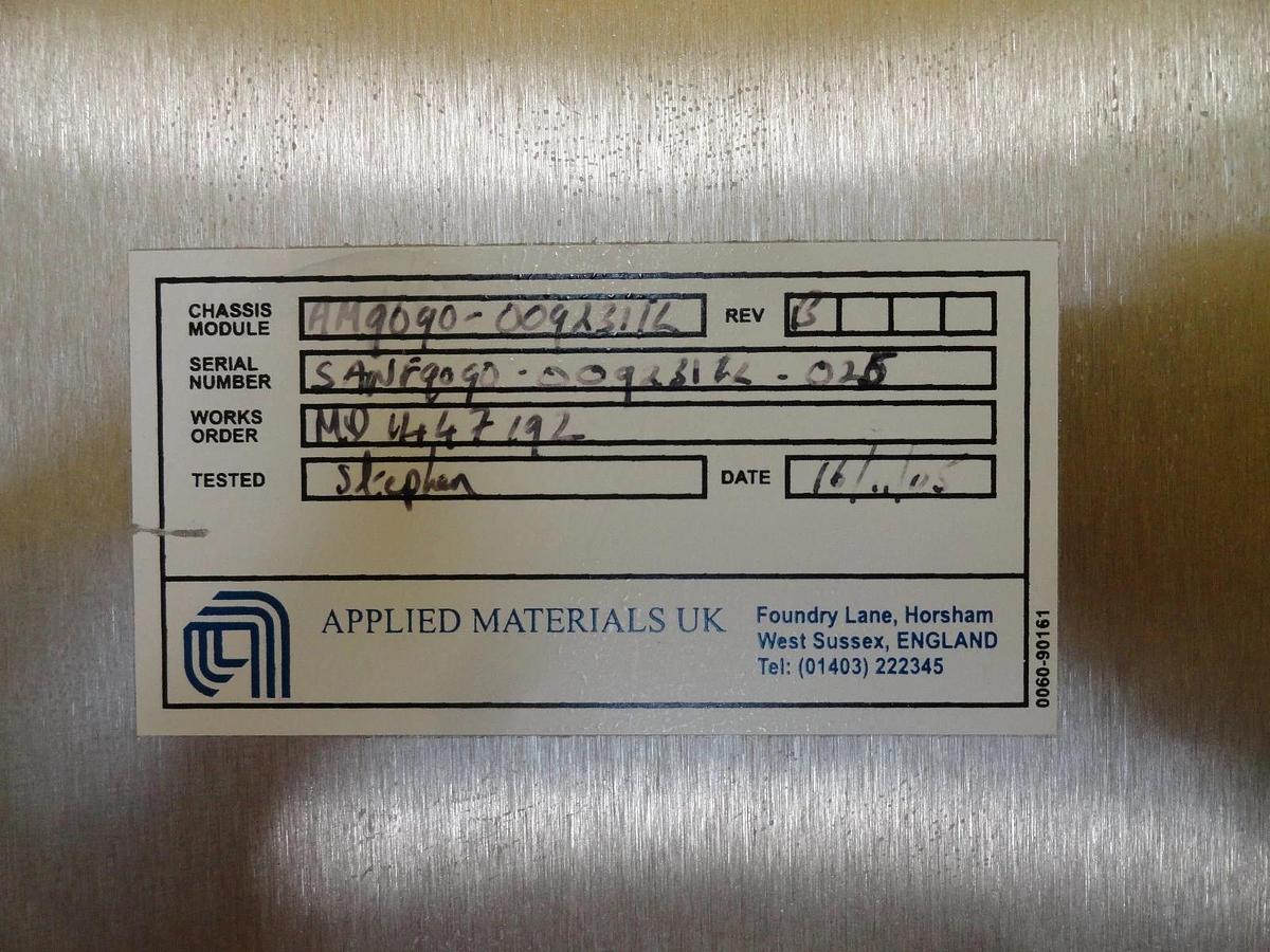 Used AMAT Applied Materials 9090-00923 Processor Vacuum Control Chassis Working