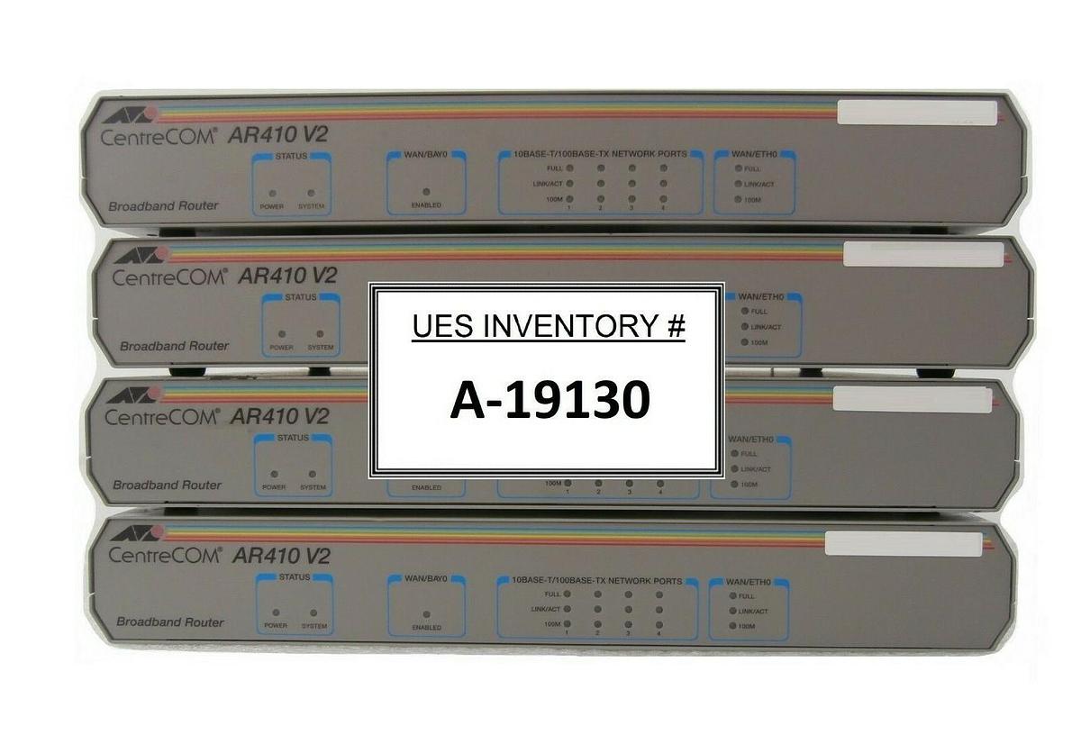 Used Allied Telesis CentreCom AR410 V2 Branch Office Router Reseller Lot of 4 Surplus