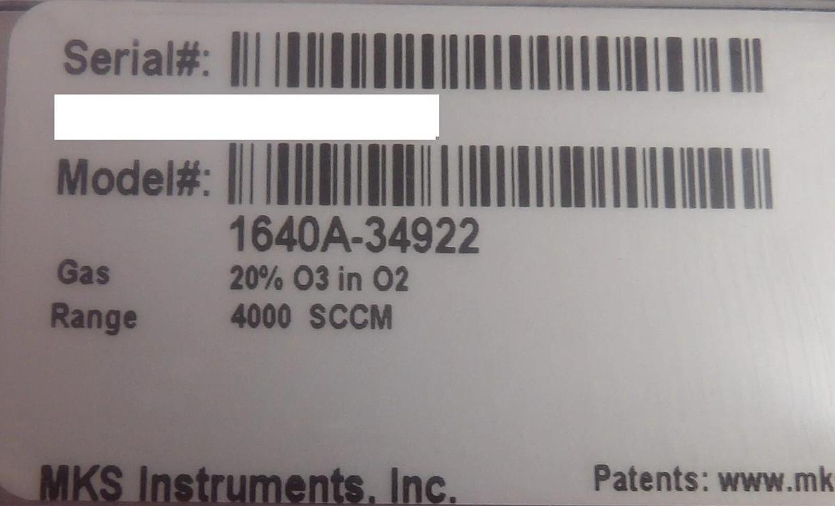 MKS Instruments 1640A-34922 Mass Flow Controller MFC 4000 SCCM O2 Lot of 4 New