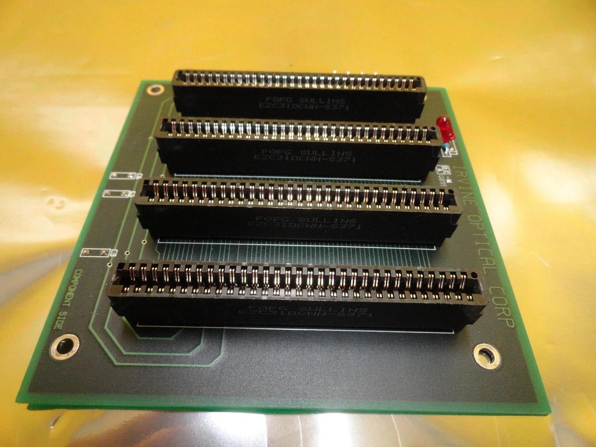 Used Irvine Optical 015-0851-01 4-Slot Motherboard Backplane PCB Board Used Working