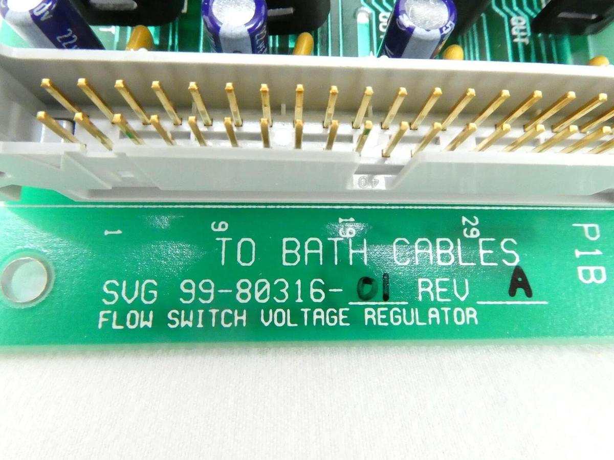 Used SVG Silicon Valley Group 99-80316-01 Flow Switch Voltage Regulator PCB 90S Spare