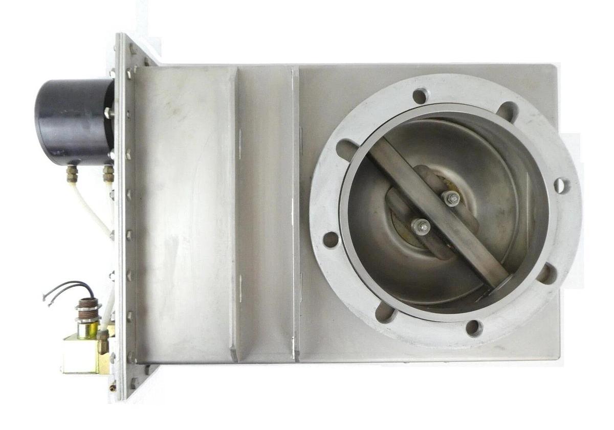 Used Varian 951-5210 Pneumatic Stainless Swing Gate Valve No Captive Flange Surplus