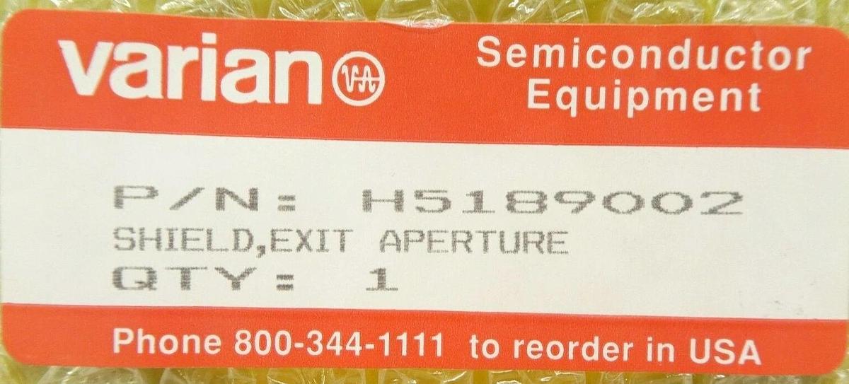 Varian Semiconductor VSEA H5189002 Exit Aperture Shield Rev. C Lot of 6 New