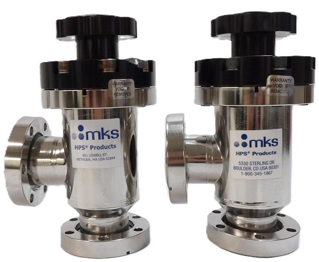 Used MKS Instruments UHV-40-ACC-EAVM Manual UHV Isolation Valve Lot of 2 Working