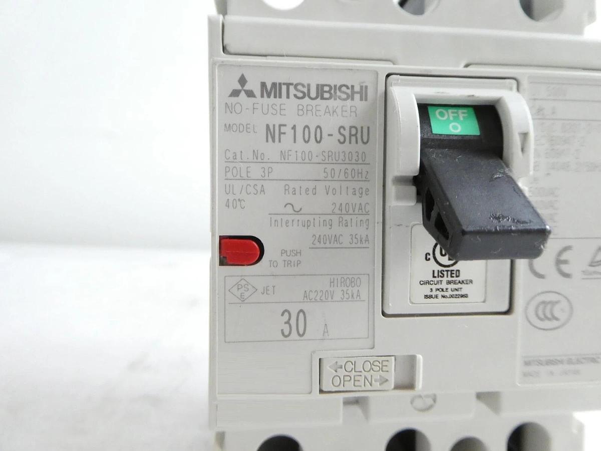 Used Mitsubishi NF100-SRU NV100-SRU Circuit Breaker Reseller Lot of 11 Working