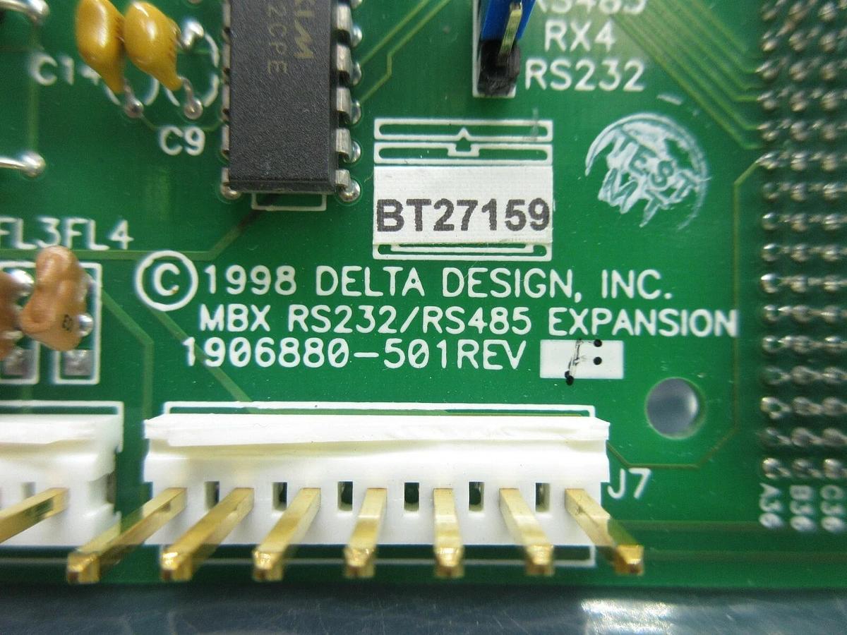 Used Delta Design 1906880-501 MBX RS232/RS485 Expansion Board PCB Rev. F Used Working