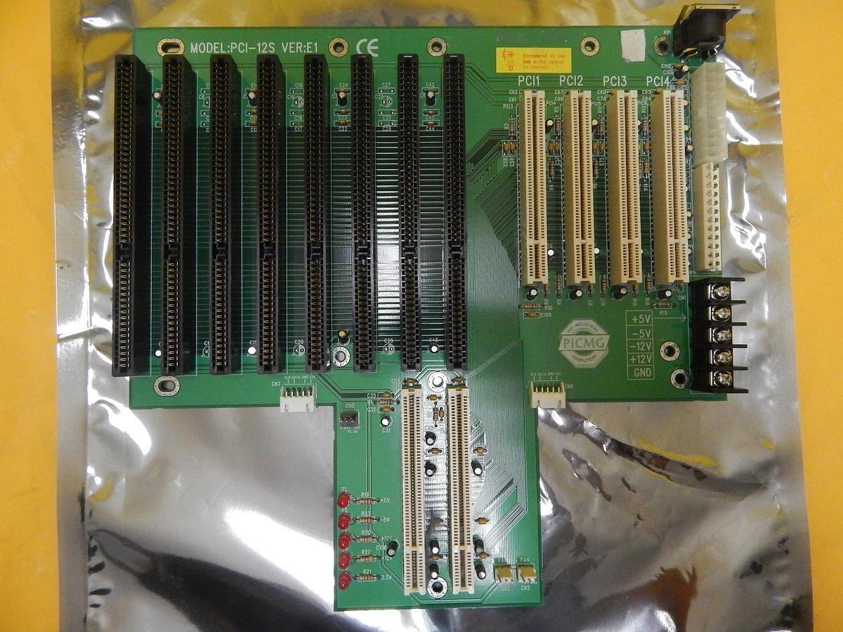 Used PCI Industrial Computers PCI-12S Backplane Board PCB Used Working