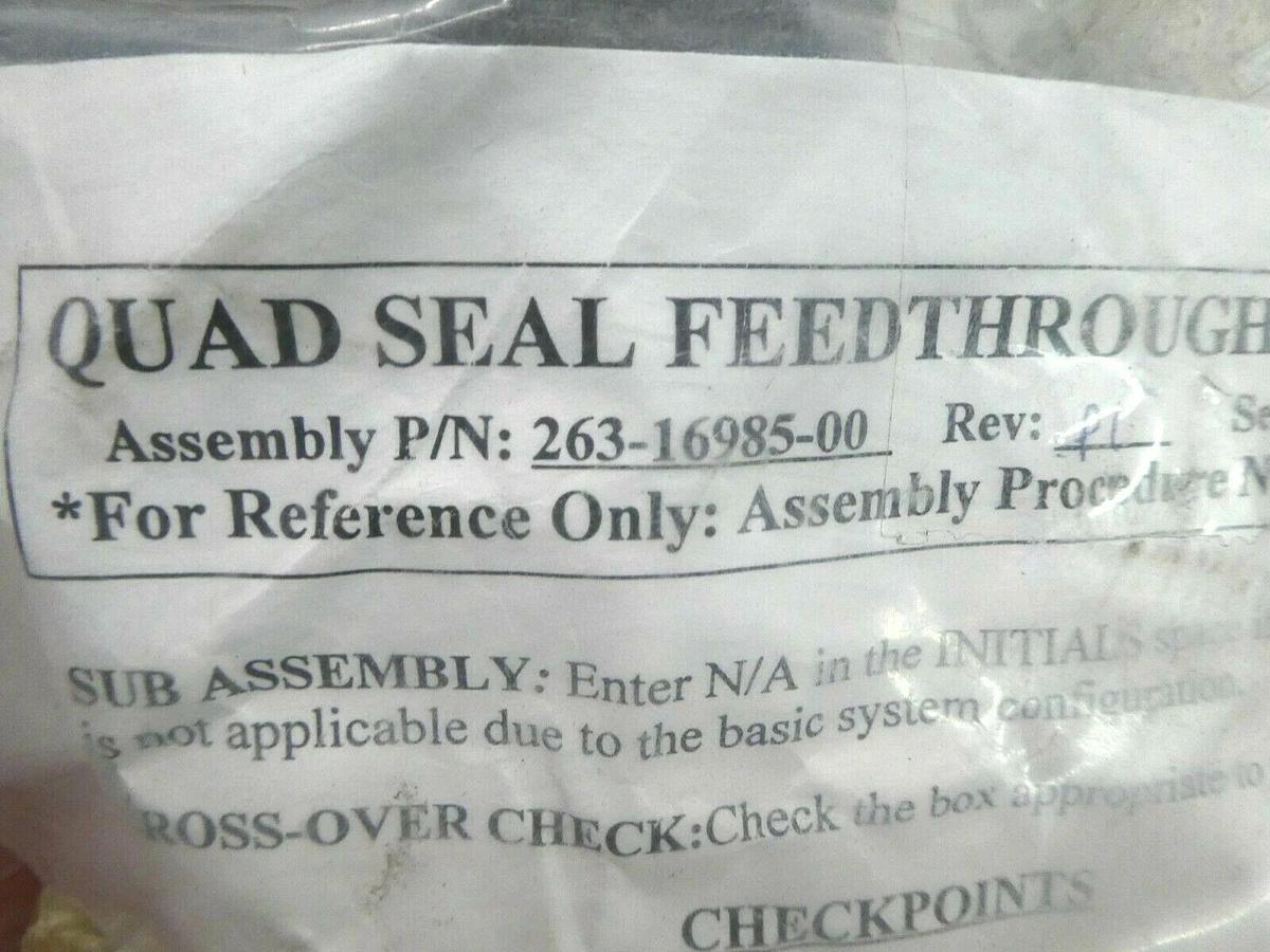 Mattson Technology 263-16985-00 Aspen II Quad Seal Feedthrough Set Aspen III New