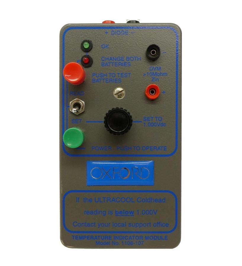 Used Oxford Instruments 1108-107 Temperature Indicator Module ULTRACOOL Vacuum Spare