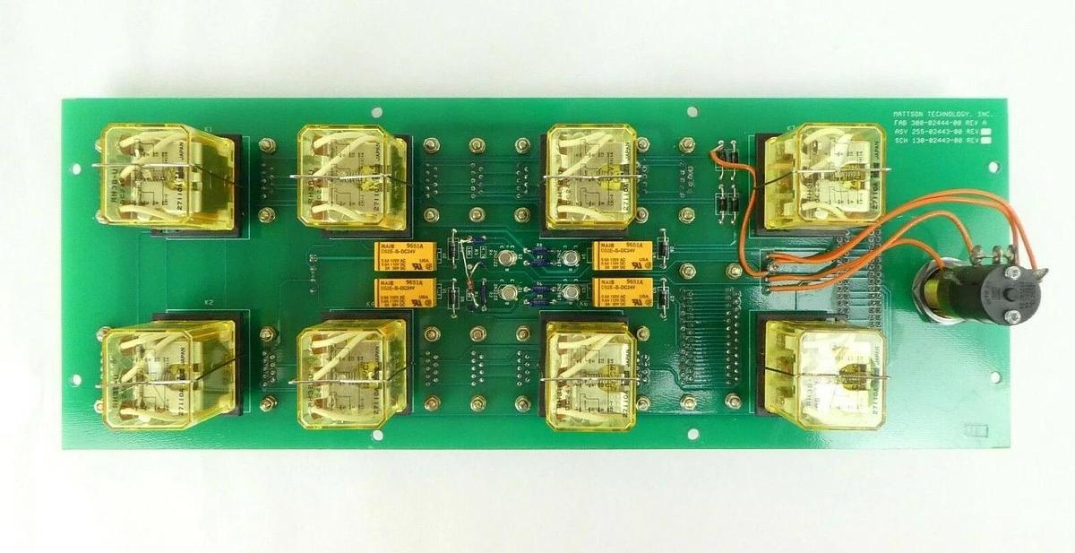 Used Mattson Technology 255-02443-00 Single/Dual Chamber Interlock PCB Working Spare