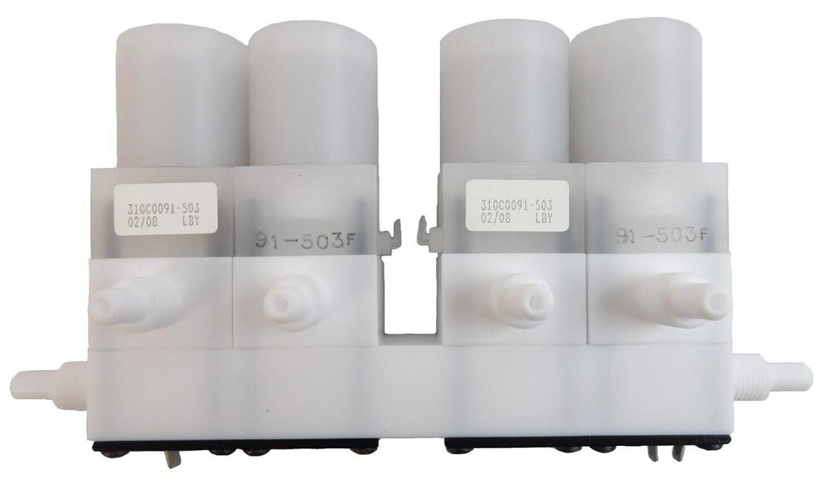 Semitool 310T0108-01 ASM Slip Stream 4 Stage Dose Valve Block 1/4 New