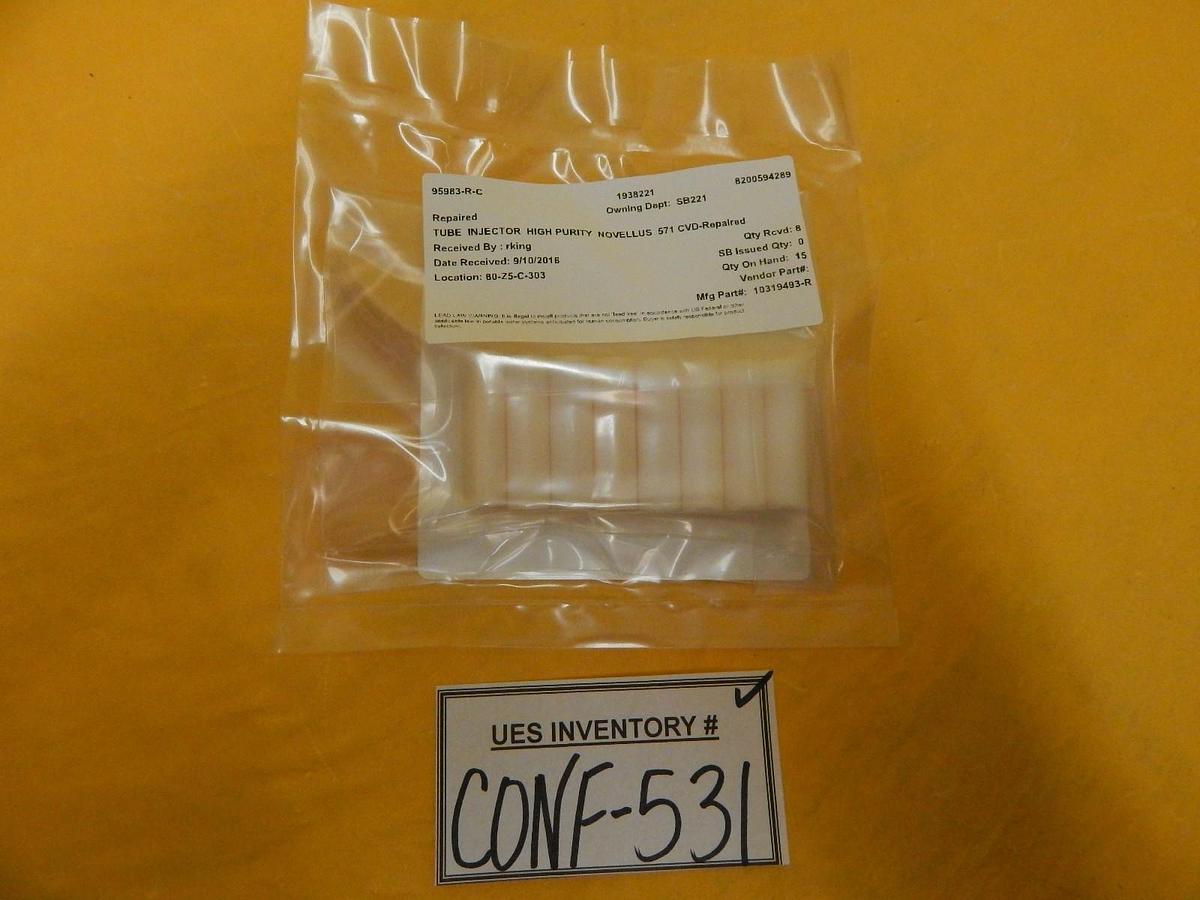 Refurbished Novellus System 95983-R Injector Tube 571 CVD Reseller Lot of 8 Refurbished