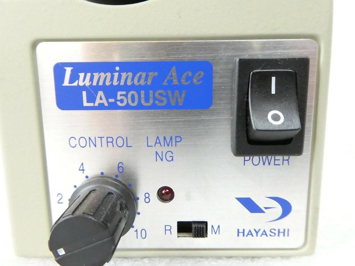 Used Hayashi LA-50USW Fiber Optic Light Source and Cable 49081 Rudolph F30 Working