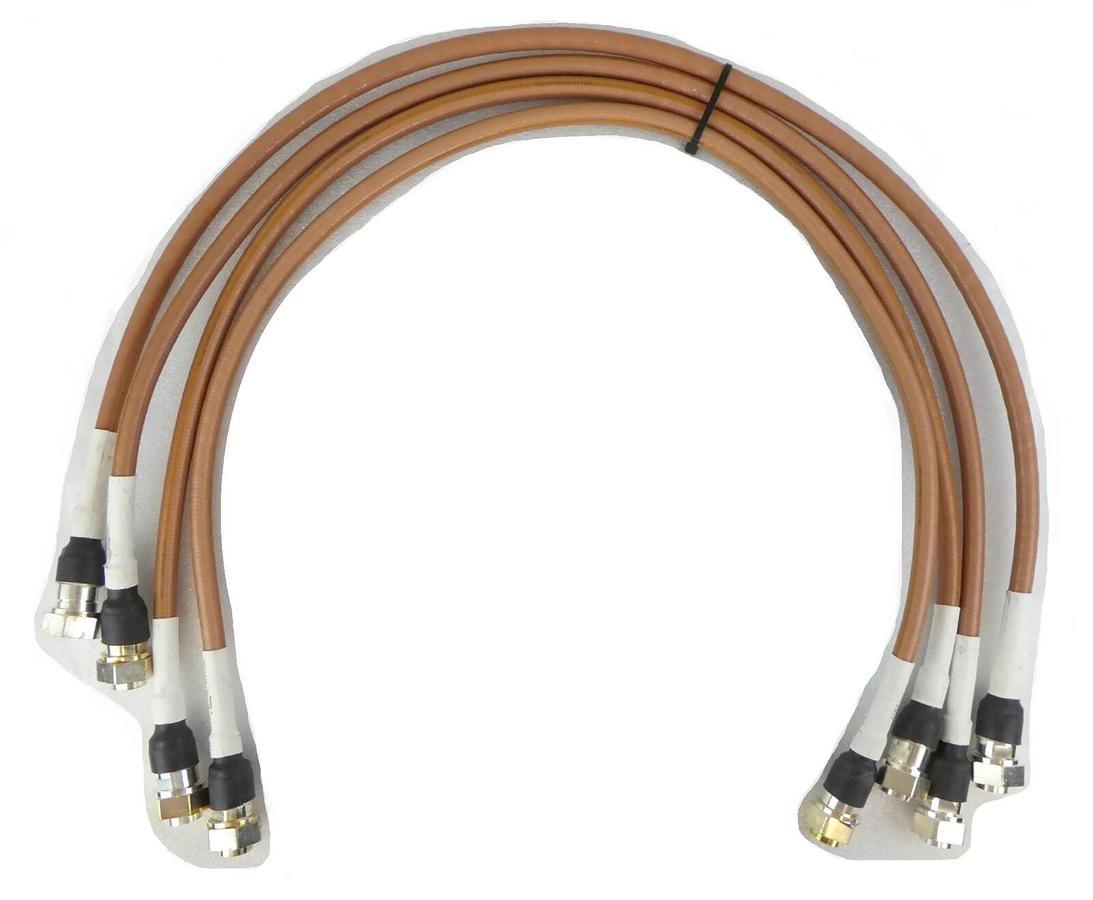 Used Novellus Systems SIRF RF Cable Set of 4 38-377143-01 AE17114-01 Working Surplus
