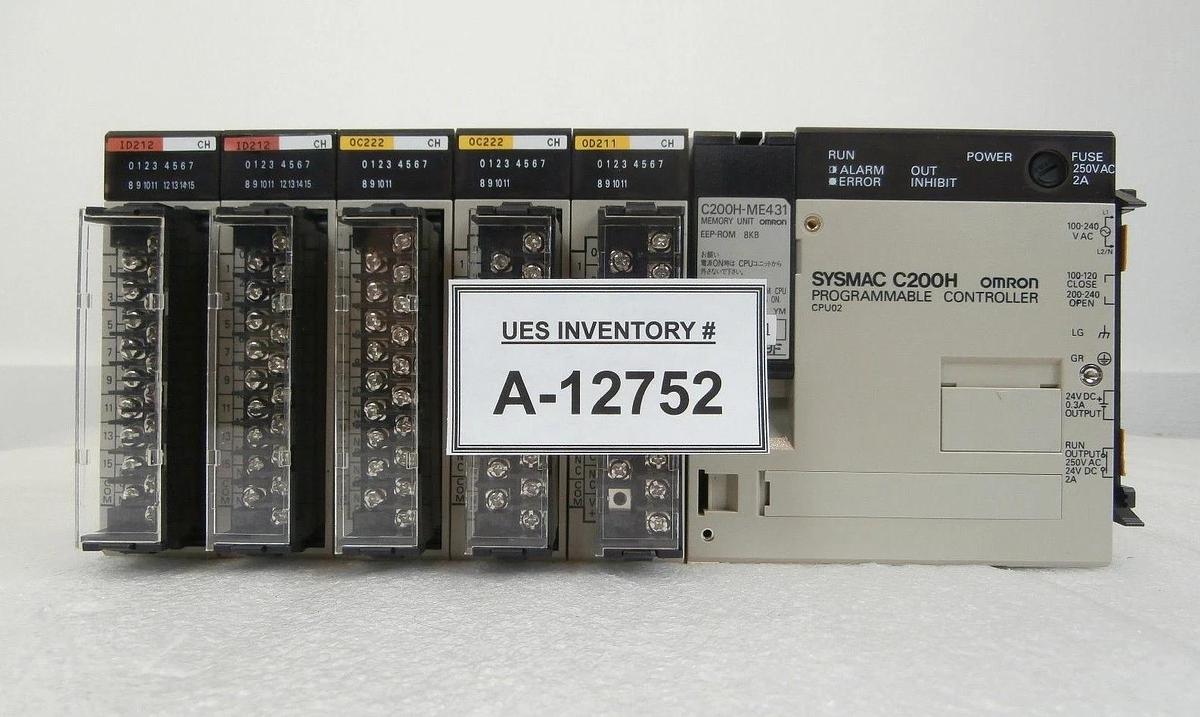 Used Omron SYSMAC C200H Programmable Logic Controller PLC Assembly C200H-CPU02 Used