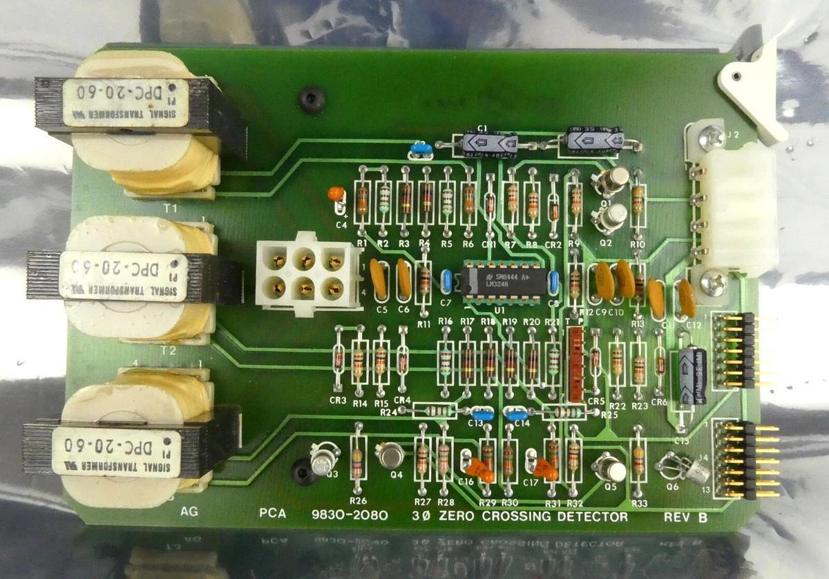 Used AG Associates 9830-2080 3 Phase Zero Crossing Detector Heatpulse PCB Working