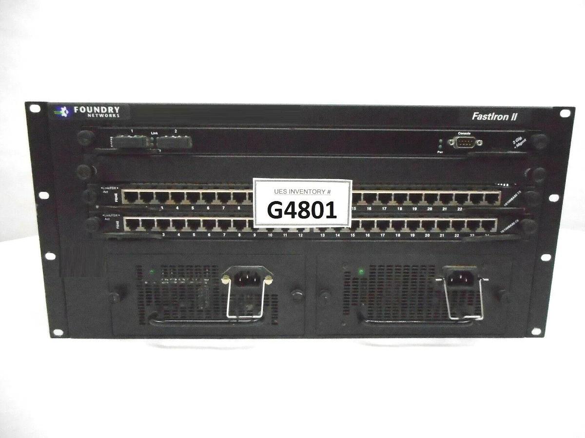 Used Foundry Networks FI7202 FastIron II Switch B4000 FI12GM FI24E Working Surplus