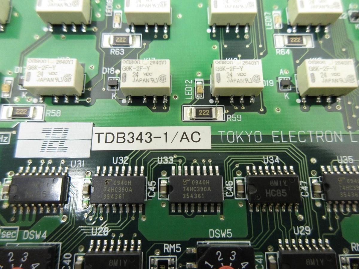 Used TEL Tokyo Electron 3Z81-000011-V1 Interface Board PCB TDB343-1/AC Used