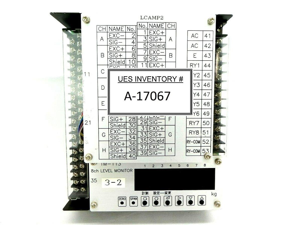 Used HD Hokuto Denko TM-113 8-Channel Level Monitor PCB Assembly Working Surplus