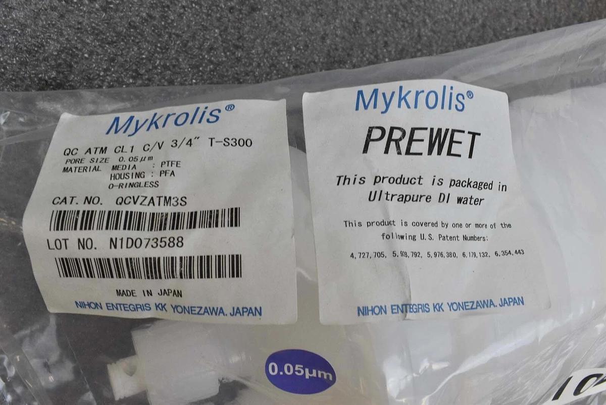 Used Mykrolis QCVZATM3S QuickChange ATM 0.05 Disposable Liquid Filter New Surplus