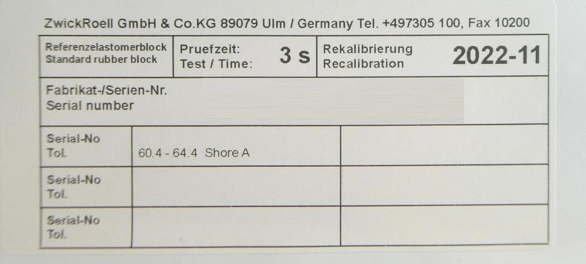 Used Zwick Roell 3105 Digi Test II Digital IRHD/Shore Hardness Tester Parts Surplus