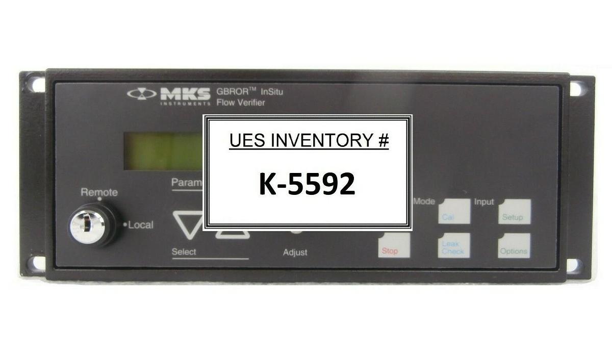 Used MKS Instruments 123714-G1 GBROR InSitu Flow Verifier CBRORS-3-20 Working Surplus
