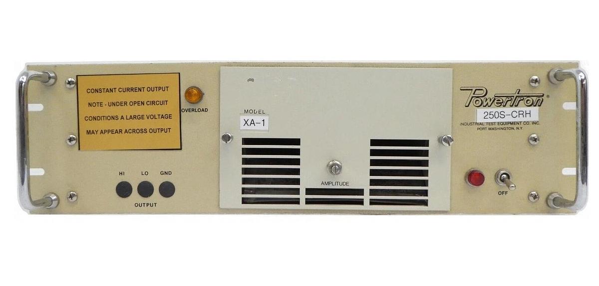 Used Powertron Industrial Test Equipment 250S-CRH Power Supply XA-1 Untested Surplus