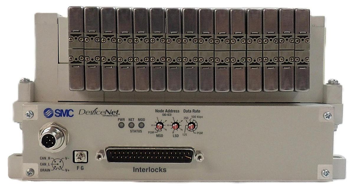 Used SMC VV5Q11-16-X1601V 16-Port Manifold EX420-SDN2 AMAT Working