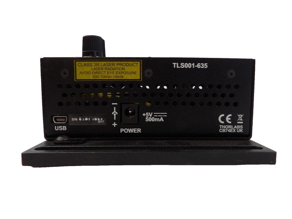 Used Thorlabs TLS001-635 T-Cube Laser Source w/Sensor PDP90A Detector DET10A2 Surplus