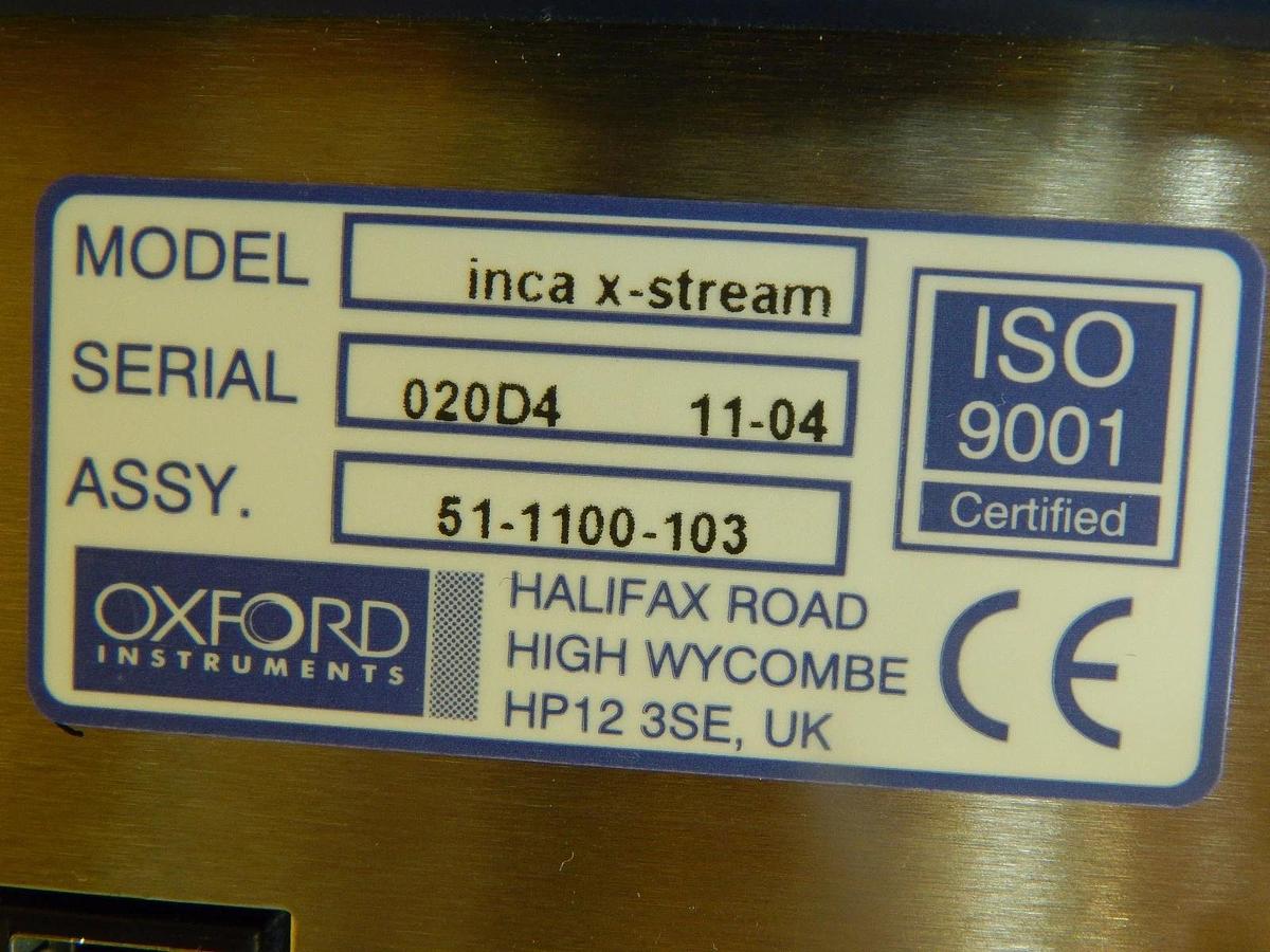 Used Oxford Instruments 51-1100-103 Inca X-Stream Module JEOL JEM-2010F Surplus