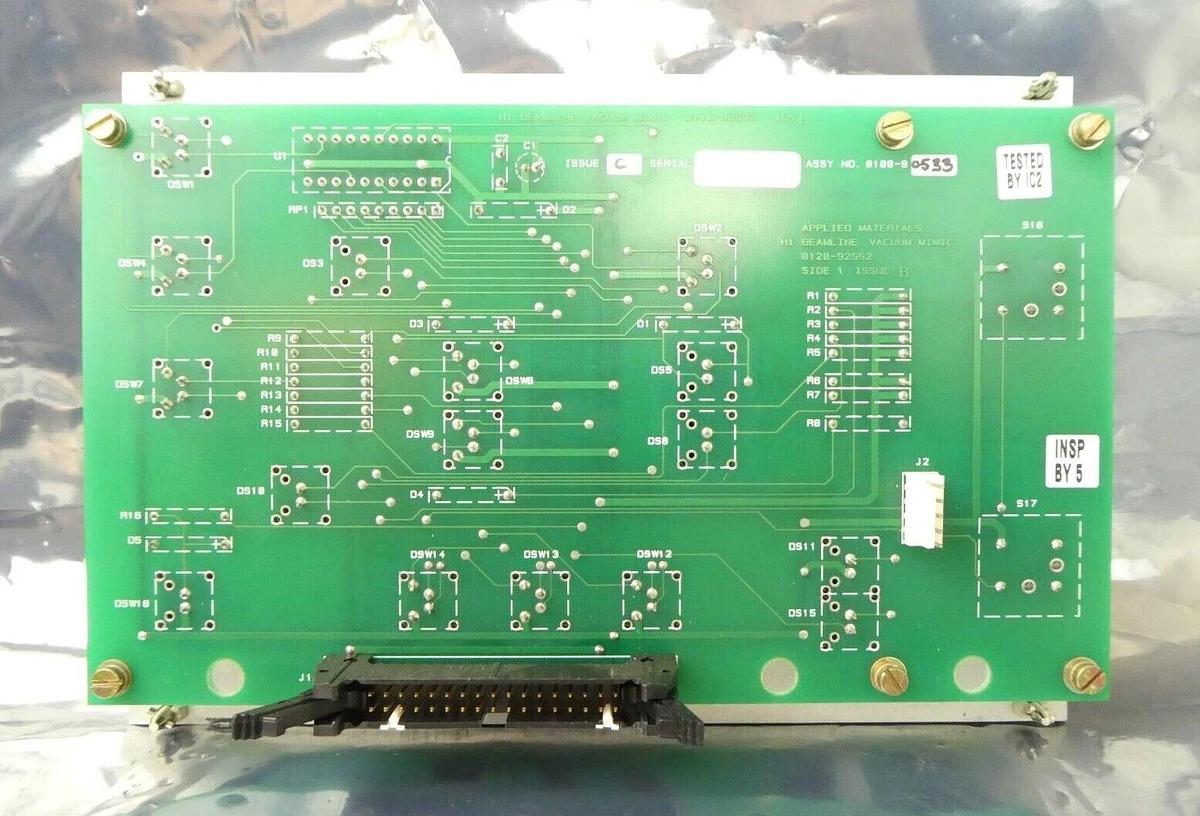 Used AMAT Applied Materials 0100-90533 Beamline Vacuum Control Panel PCB XR80 Surplus