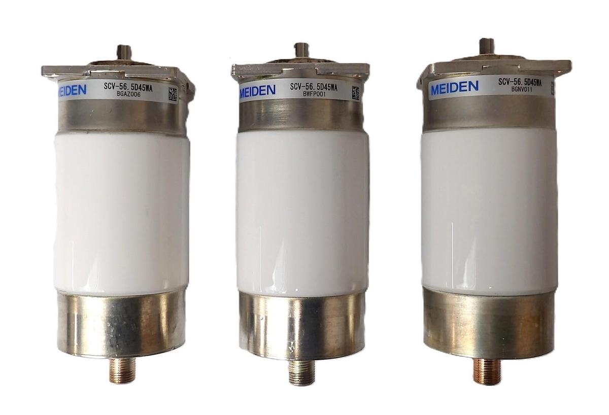 Used Meiden SCV-56.5D45WA RF Variable Vacuum Capacitor Lot of 3 Working