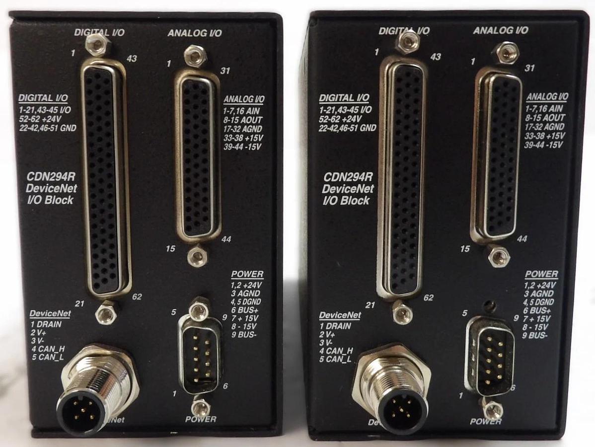 Used MKS Instruments AS01294-04 Hardened DeviceNet I/O Block CDN294R Lot of 2