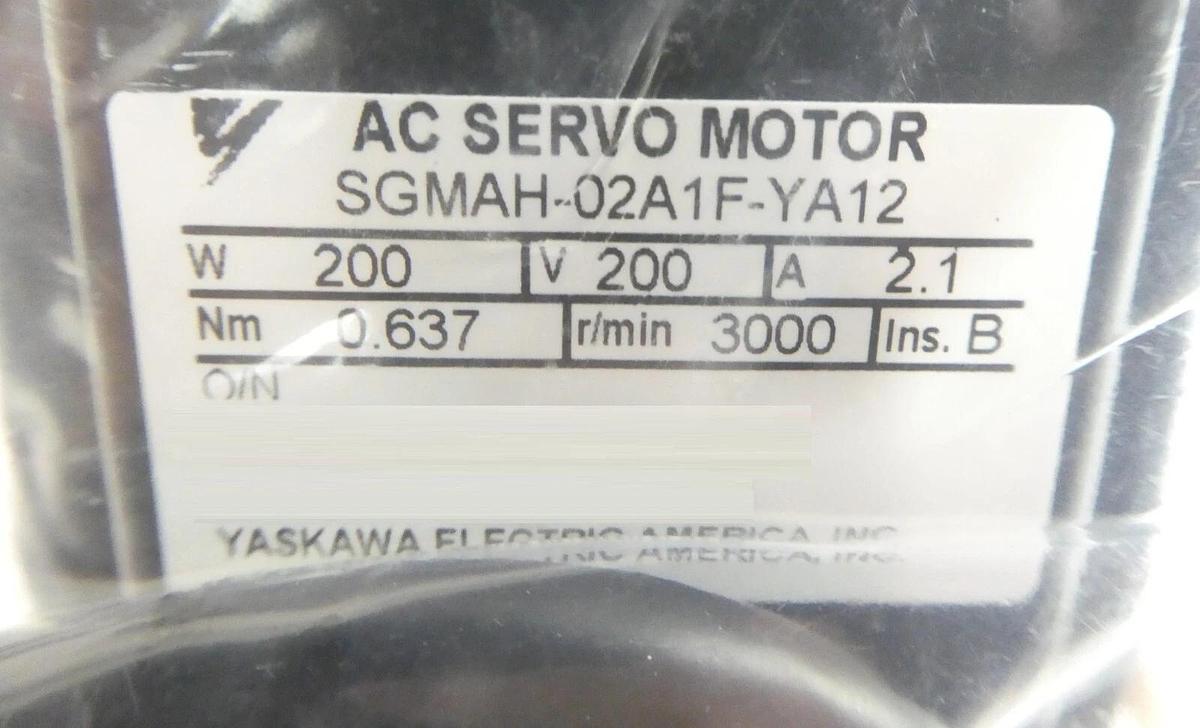 Yaskawa SGMAH-02A1F-YA12 AC Servo Motor AMAT Applied Materials 0190-32014 New