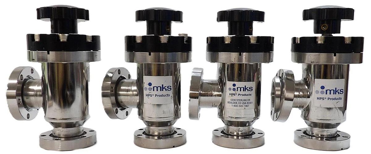 Used MKS Instruments UHV-40-ACC-EAVM Angle Valve Reseller Lot of 4 Working Surplus