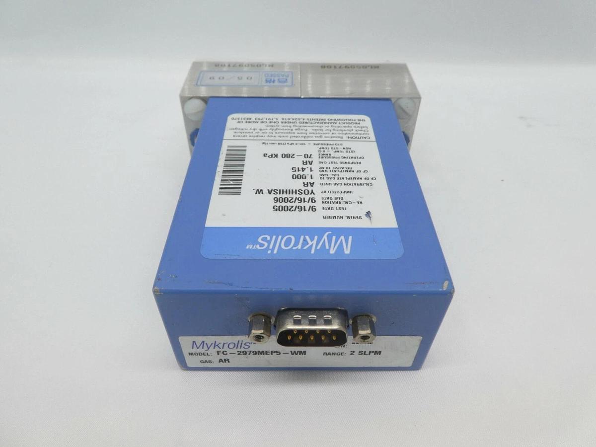 Used Mykrolis FC-2979MEP5-WM Mass Flow Controller MFC Tylan 2979M 2 SLPM Ar Working