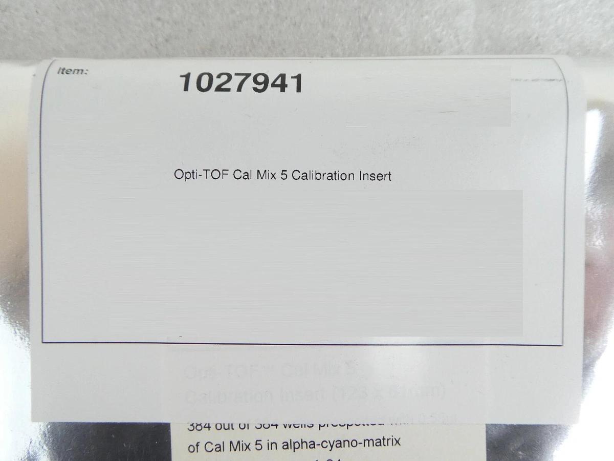 AB Sciex 1027941 Opti-TOF Cal Mix 5 Calibration Insert MDS Spectrometer New