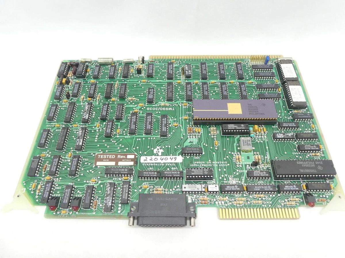 Used Texas Instruments 1600642-0001 1 Disc Control PCB Card TM990/303B Varian 2204049