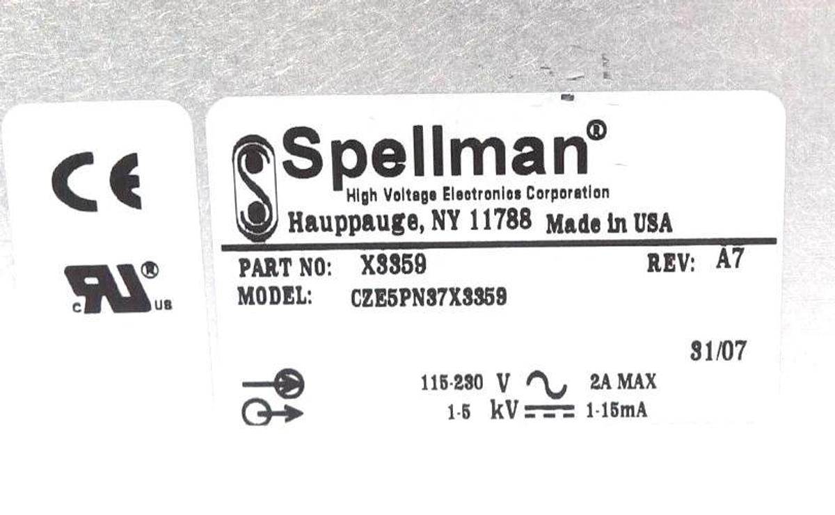Used Spellman CZE5PN37X3359 Grid Liner Voltage Module X3359 Untested Spare